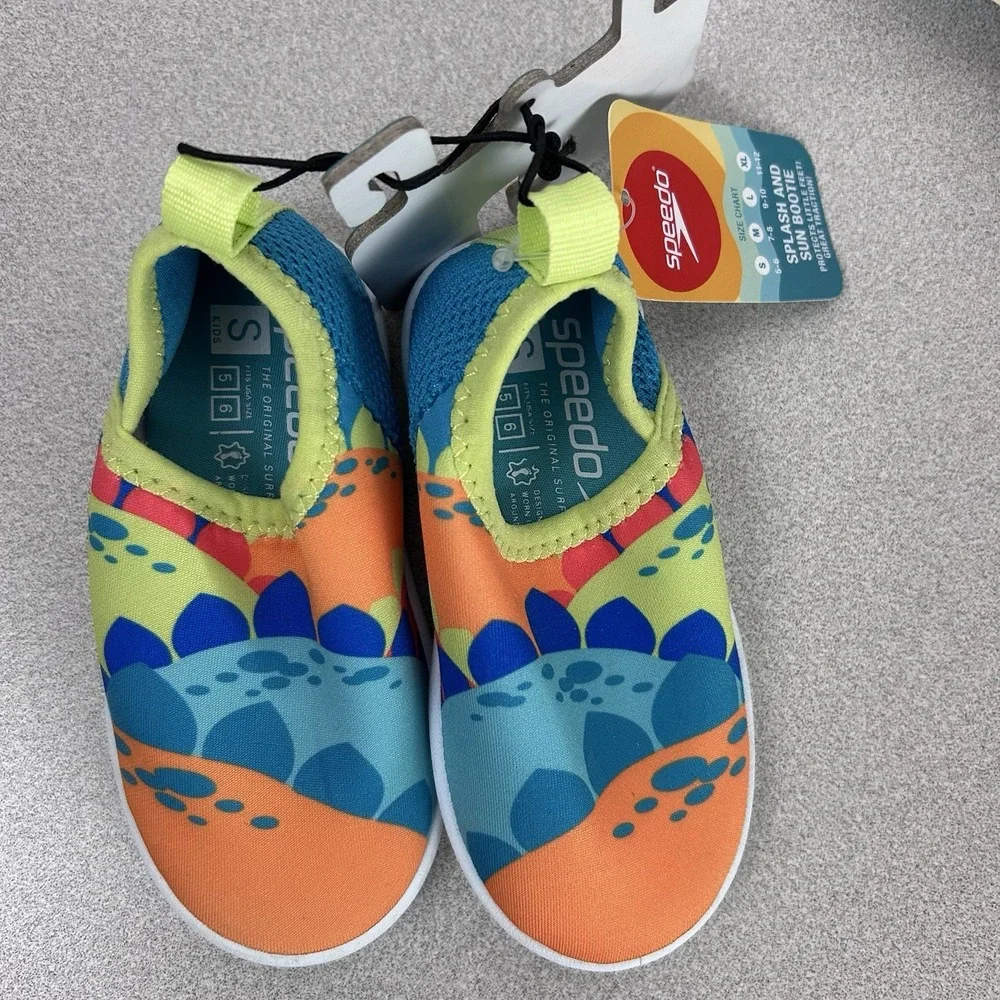 Speedo Splash‎ And Sun Bootie Kids Size Small S (5-6) Dinosaur Water Shoes